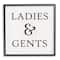 Stupell Industries Ladies & Gents Bathroom Sign Country Grain Pattern Framed Wall Art